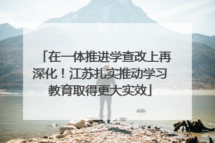 在一体推进学查改上再深化！江苏扎实推动学习教育取得更大实效