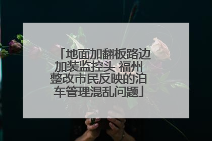 地面加翻板路边加装监控头 福州整改市民反映的泊车管理混乱问题