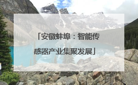 安徽蚌埠：智能传感器产业集聚发展