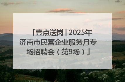 壹点送岗│2025年济南市民营企业服务月专场招聘会（第9场）