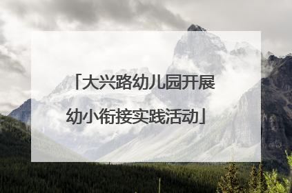 大兴路幼儿园开展幼小衔接实践活动