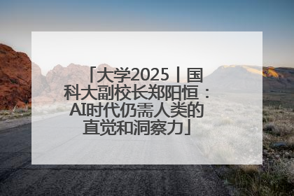 大学2025丨国科大副校长郑阳恒：AI时代仍需人类的直觉和洞察力