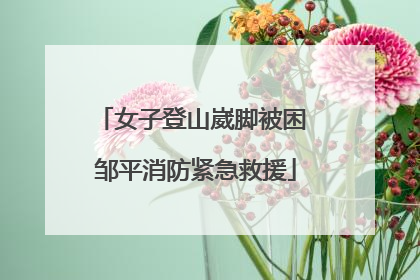 女子登山崴脚被困 邹平消防紧急救援