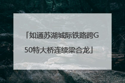 如通苏湖城际铁路跨G50特大桥连续梁合龙