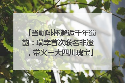 当咖啡杯邂逅千年蜀韵：瑞幸首次联名非遗，带火三大四川瑰宝