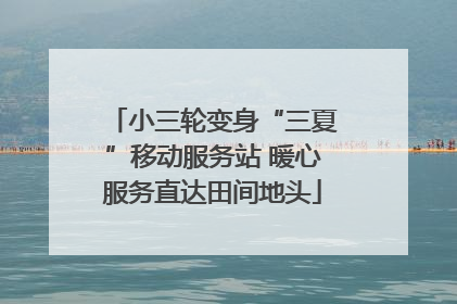 小三轮变身“三夏”移动服务站 暖心服务直达田间地头