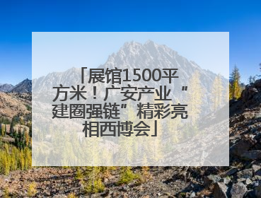 展馆1500平方米！广安产业“建圈强链”精彩亮相西博会