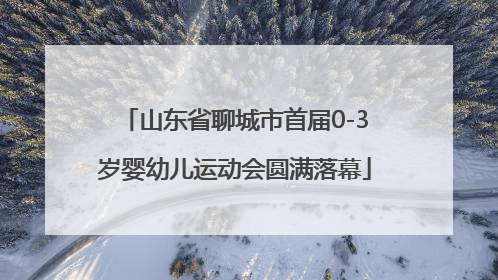 山东省聊城市首届0-3岁婴幼儿运动会圆满落幕