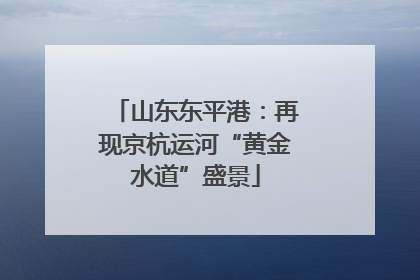 山东东平港：再现京杭运河“黄金水道”盛景