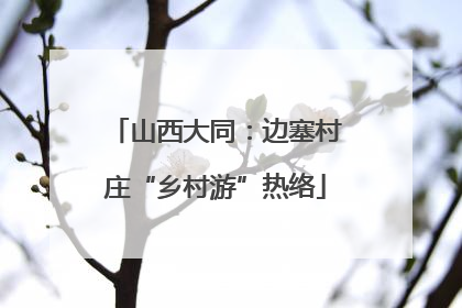 山西大同：边塞村庄“乡村游”热络