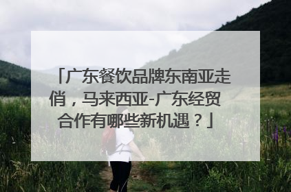 广东餐饮品牌东南亚走俏，马来西亚-广东经贸合作有哪些新机遇？
