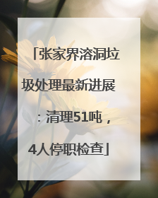 张家界溶洞垃圾处理最新进展：清理51吨，4人停职检查