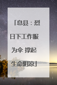 息县：烈日下工作服为伞 撑起生命阴凉