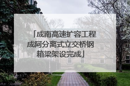 成南高速扩容工程成阿分离式立交桥钢箱梁架设完成
