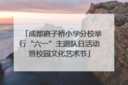 成都磨子桥小学分校举行“六一”主题队日活动暨校园文化艺术节