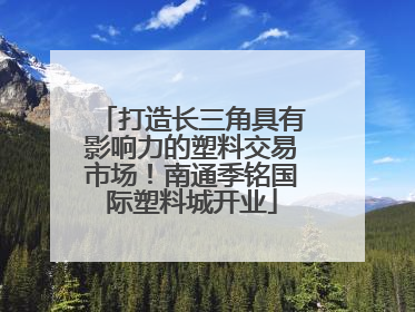 打造长三角具有影响力的塑料交易市场！南通季铭国际塑料城开业