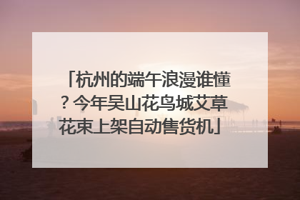 杭州的端午浪漫谁懂？今年吴山花鸟城艾草花束上架自动售货机