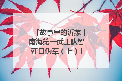 故事里的沂蒙｜南海第一武工队智歼日伪军（上）