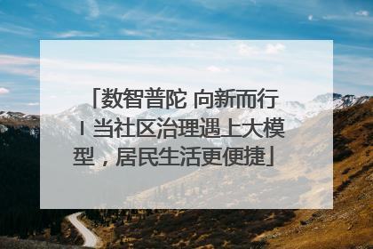 数智普陀 向新而行〡当社区治理遇上大模型，居民生活更便捷