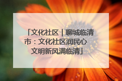 文化社区｜聊城临清市：文化社区润民心 文明新风满临清
