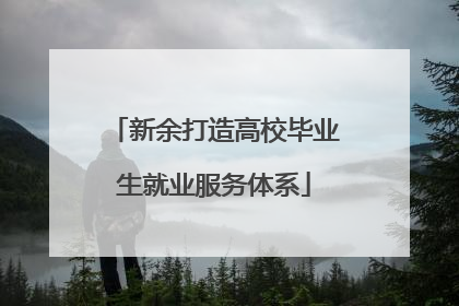新余打造高校毕业生就业服务体系