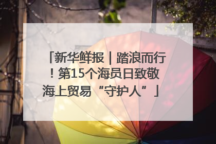 新华鲜报｜踏浪而行！第15个海员日致敬海上贸易“守护人”