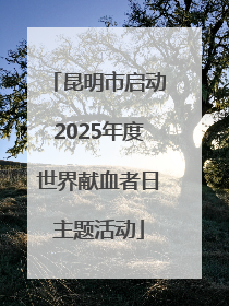 昆明市启动2025年度世界献血者日主题活动