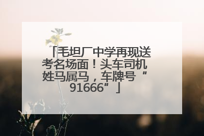 毛坦厂中学再现送考名场面！头车司机姓马属马，车牌号“91666”