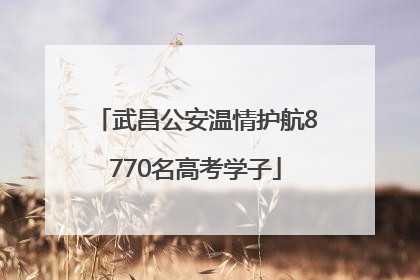 武昌公安温情护航8770名高考学子