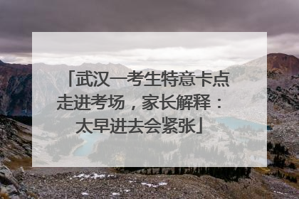 武汉一考生特意卡点走进考场，家长解释：太早进去会紧张