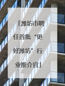 潍坊市聘任首批“更好潍坊”行业推介官