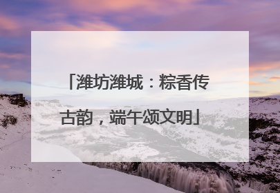 潍坊潍城：粽香传古韵，端午颂文明