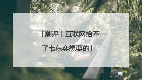 潮评丨互联网给不了韦东奕想要的