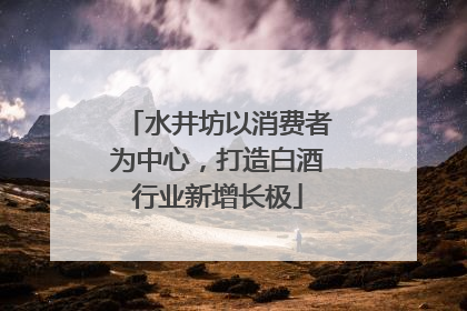 水井坊以消费者为中心，打造白酒行业新增长极