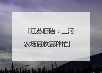 江苏盱眙：三河农场夏收夏种忙