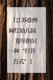 江苏徐州网红幼儿园：童年的另一种“打开方式”