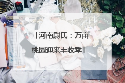 河南尉氏：万亩桃园迎来丰收季