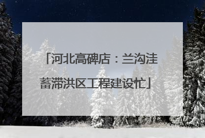 河北高碑店：兰沟洼蓄滞洪区工程建设忙