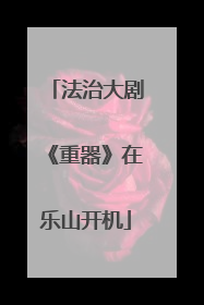 法治大剧《重器》在乐山开机