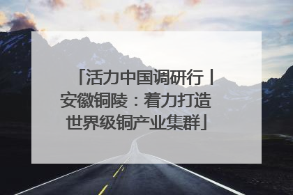 活力中国调研行丨安徽铜陵：着力打造世界级铜产业集群