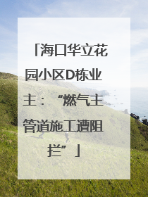 海口华立花园小区D栋业主：“燃气主管道施工遭阻拦”