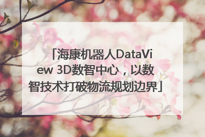 海康机器人DataView 3D数智中心，以数智技术打破物流规划边界