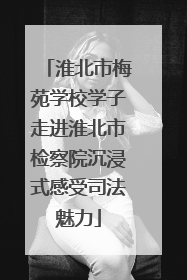 淮北市梅苑学校学子走进淮北市检察院沉浸式感受司法魅力