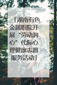 湖南有色金属职院开展“劳动润心”代际心理健康志愿服务活动