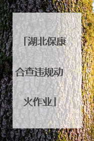 湖北保康合查违规动火作业