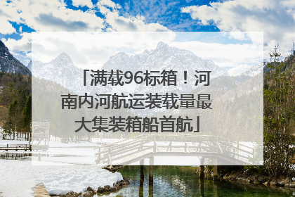 满载96标箱！河南内河航运装载量最大集装箱船首航