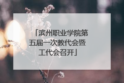 滨州职业学院第五届一次教代会暨工代会召开