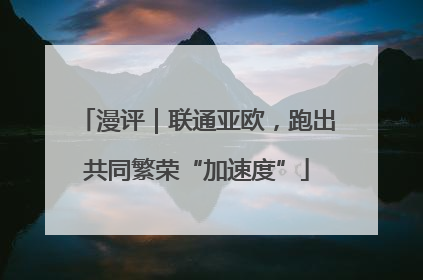 漫评｜联通亚欧，跑出共同繁荣“加速度”