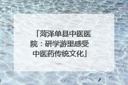 菏泽单县中医医院：研学游里感受中医药传统文化