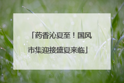 药香沁夏至！国风市集迎接盛夏来临